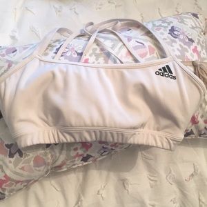 adidas sports bra white